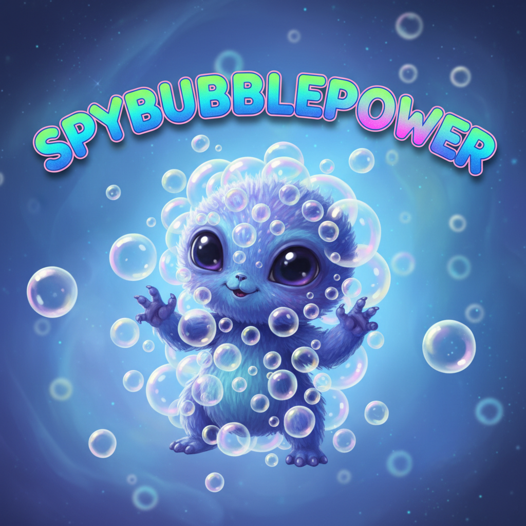 alien with bubbles